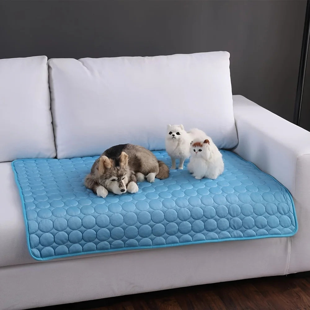 Alfombra de enfriamiento para perros y gatos ( Cama fría de verano para mascotas extra grande )