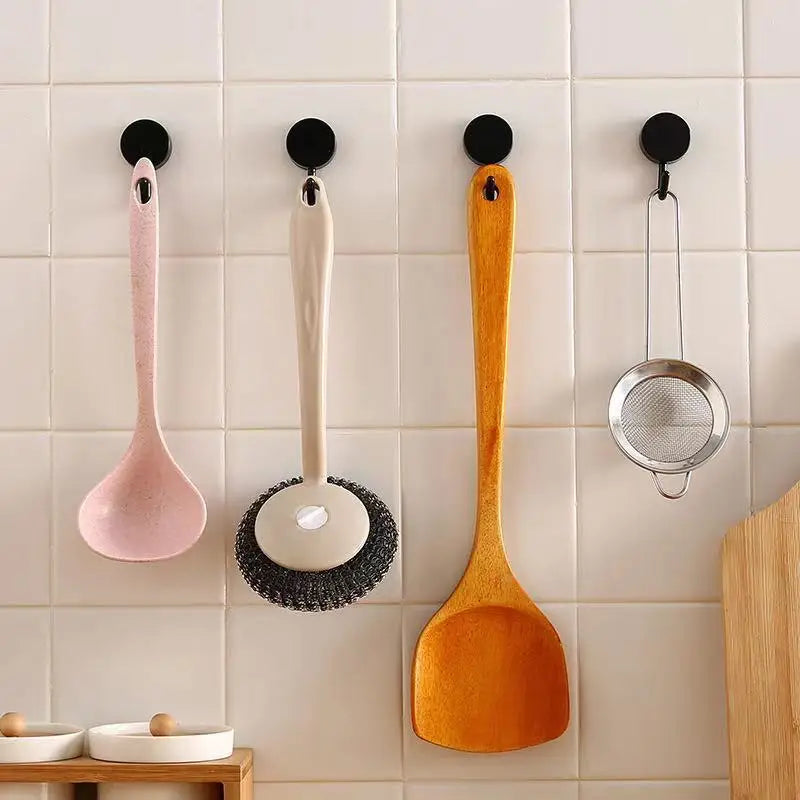 10PCS Gancho de pared autoadhesivo fuerte sin perforar Bolsa de abrigo Puerta de baño Ganchos para colgar toallas de cocina Accesorios de almacenamiento para el hogar