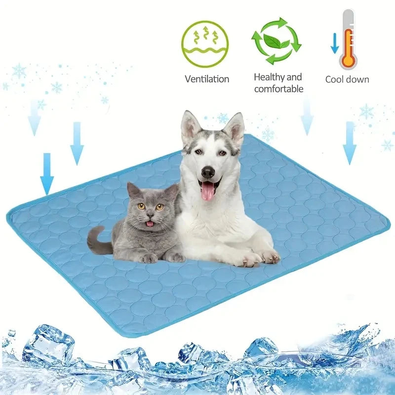 Alfombra de enfriamiento para perros y gatos ( Cama fría de verano para mascotas extra grande )