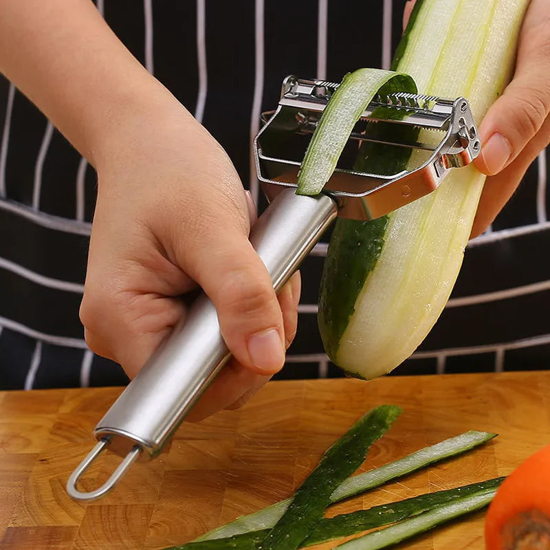 Pelador de cocina multifuncional Pelador de verduras y frutas Acero inoxidable